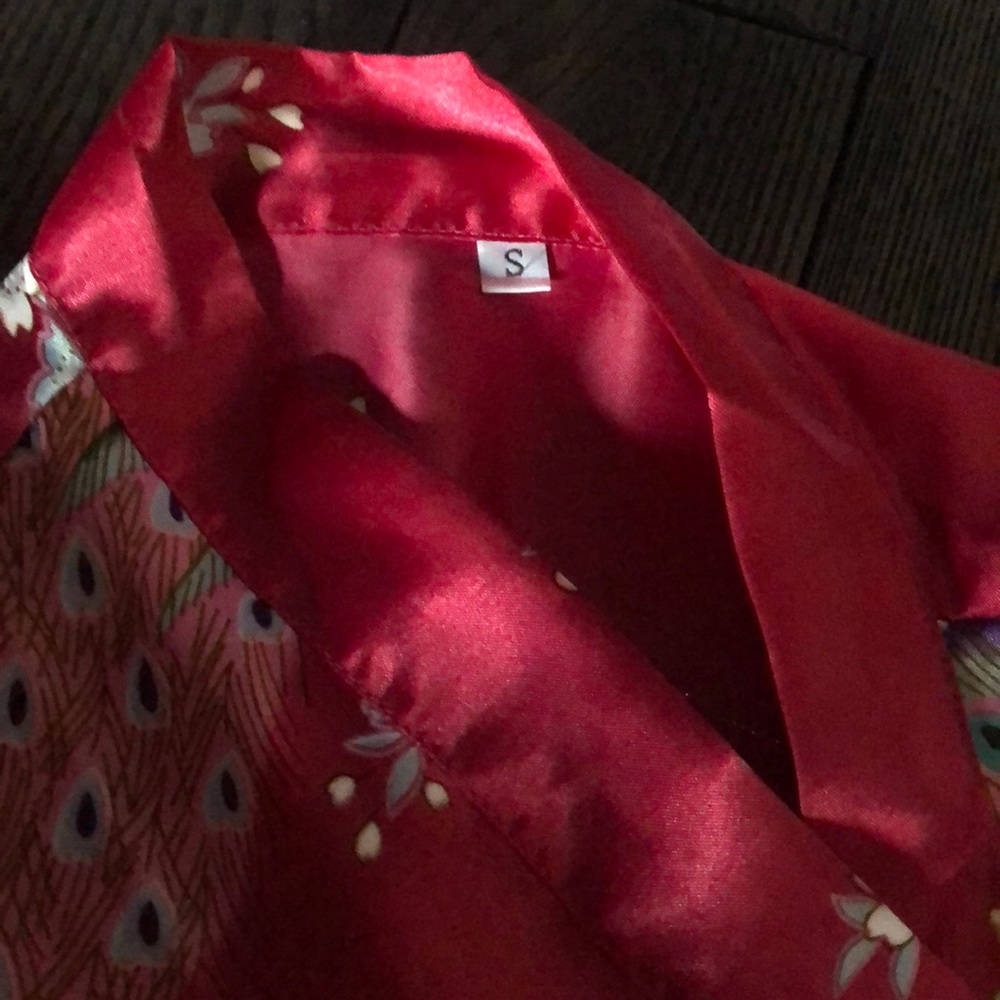 Kimono Style Satin Robe - Picture 2 of 3
